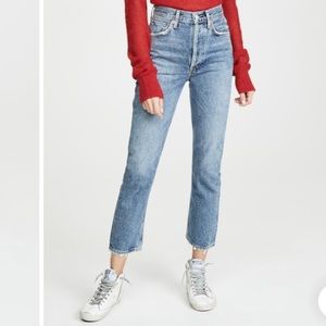 AGOLDE Riley high rise straight cropped Jean